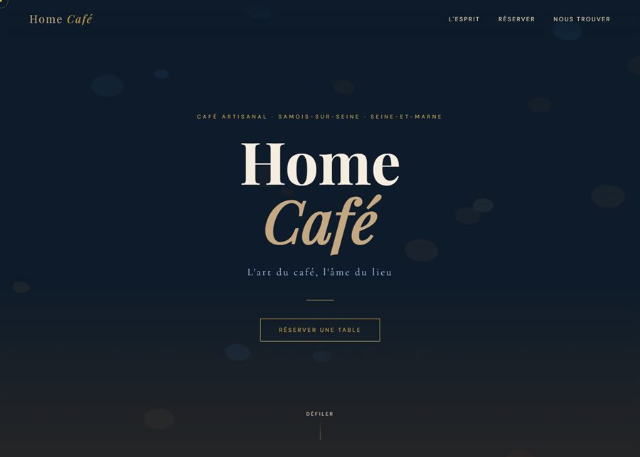 Aperçu du site Home Café