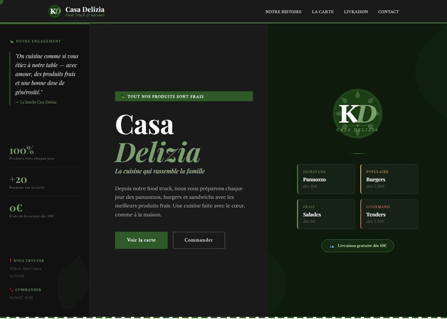 Aperçu du site Casa Delizia
